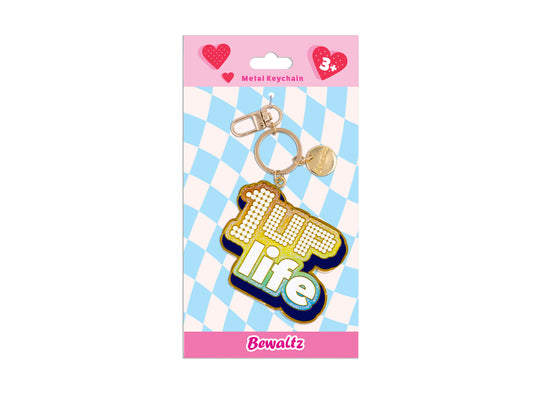 Glitter Metal Keychain -One Up Life