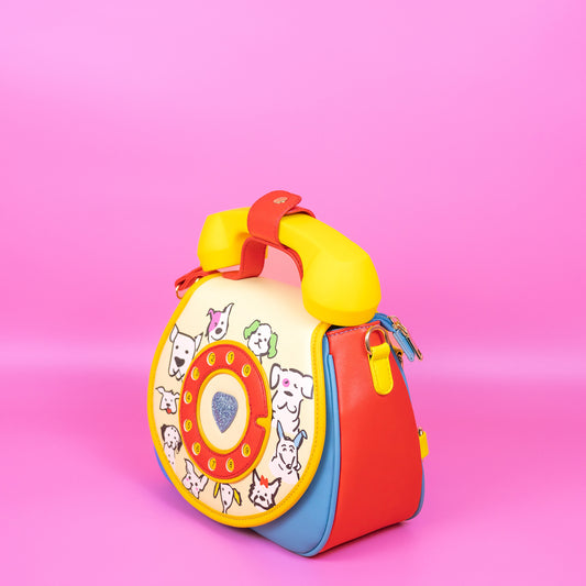 Ring Ring Phone Convertible Handbag - Dog