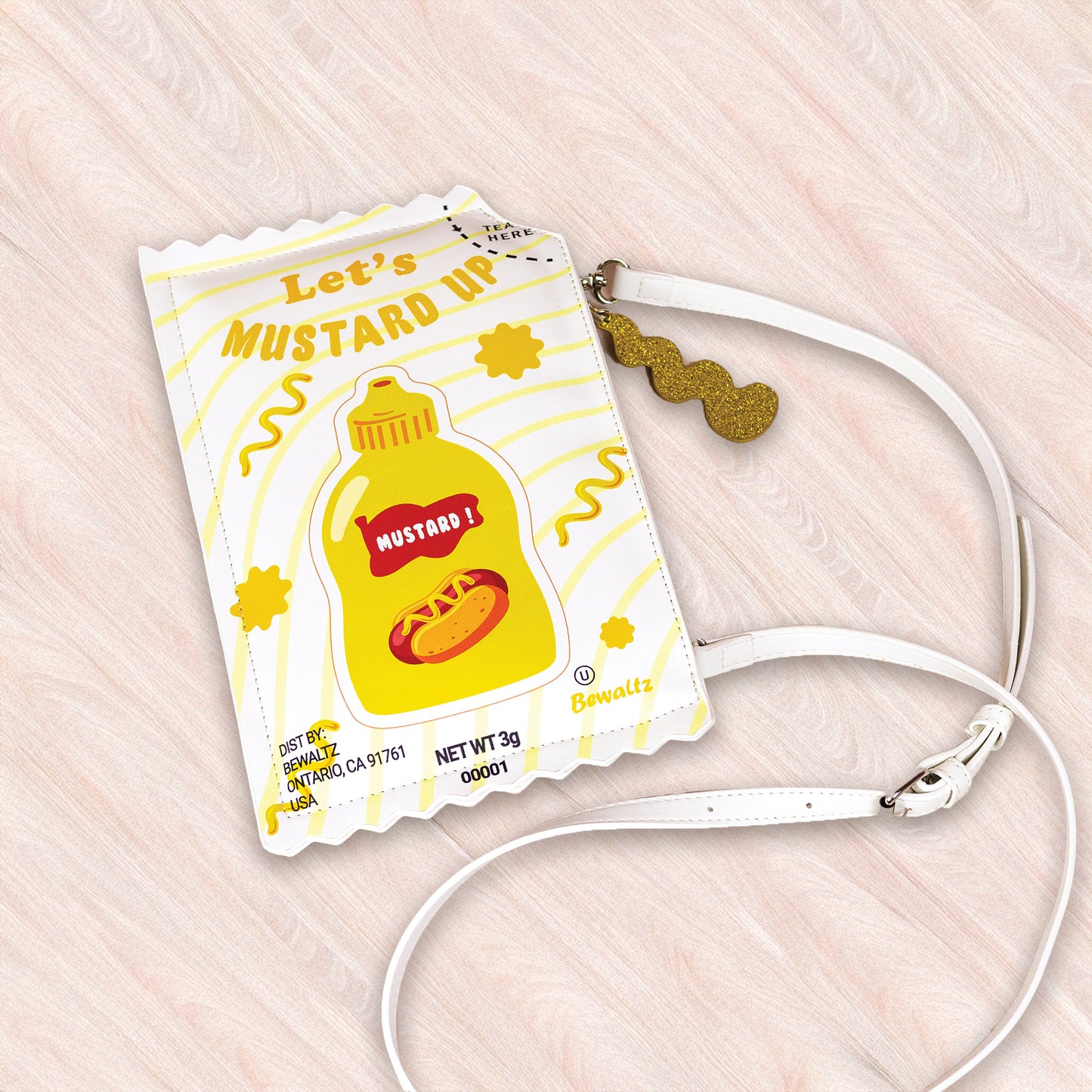 Sauce Packet Crossbody-Mustard