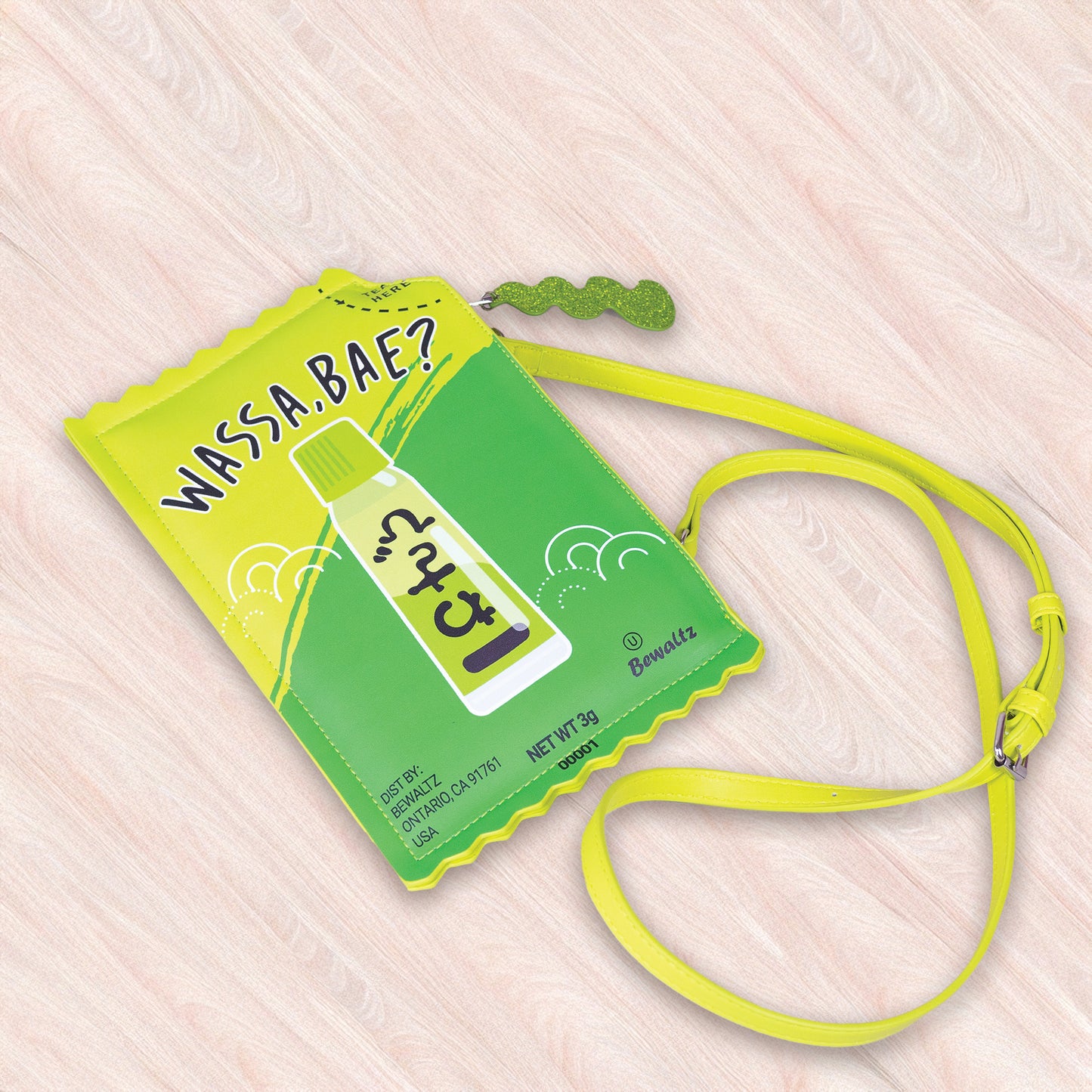 Sauce Packet Crossbody-Wasabi