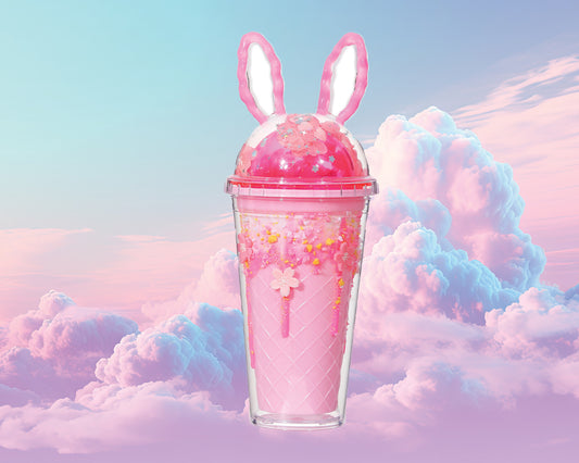 Sakura Bunny Tumbler-Pink