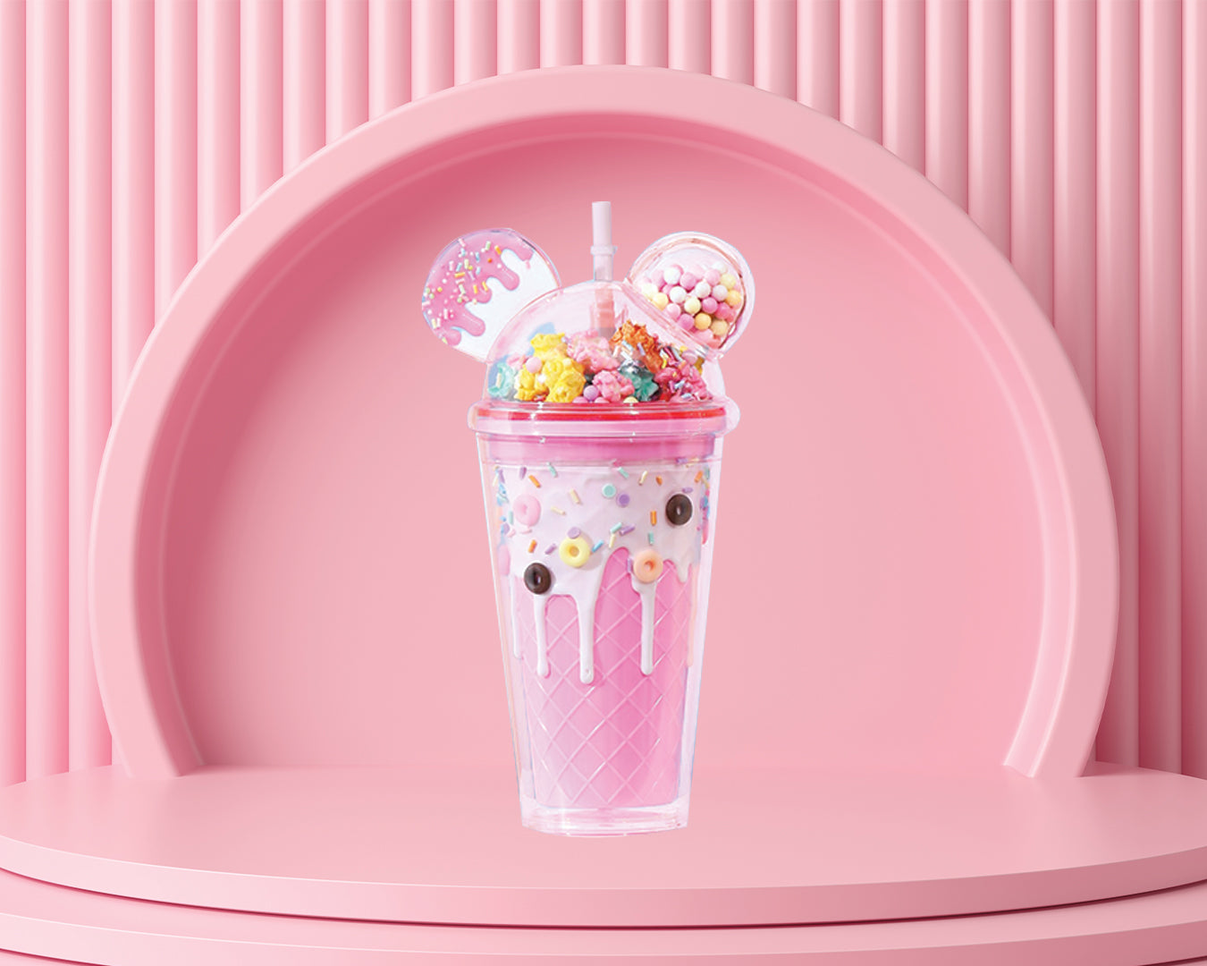 Popcorn Ears Tumbler - Pink