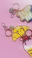 Glitter Metal Keychain -Sunny Eggy