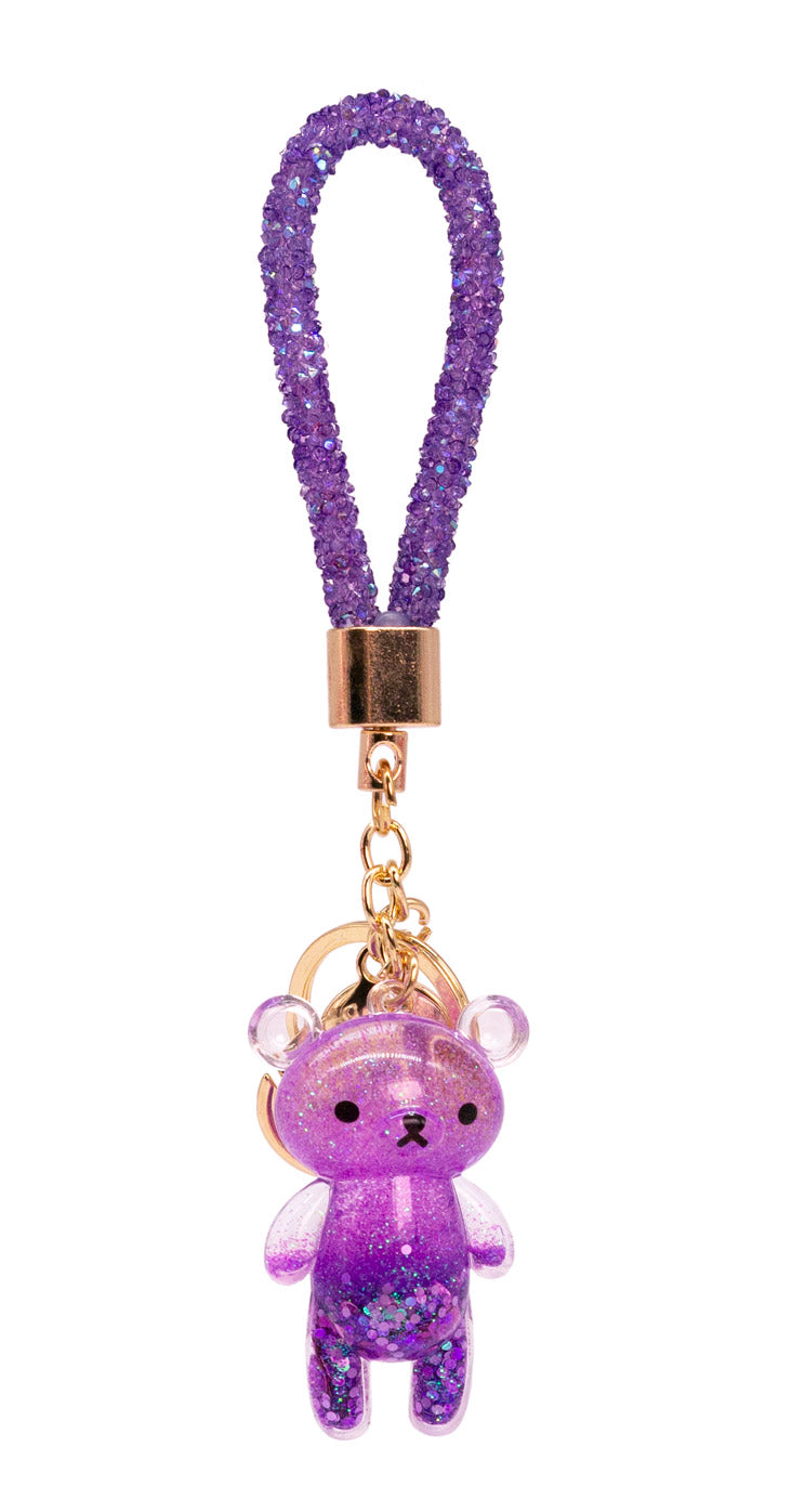 Glitter Bear Keychain - Purple – Bewaltz