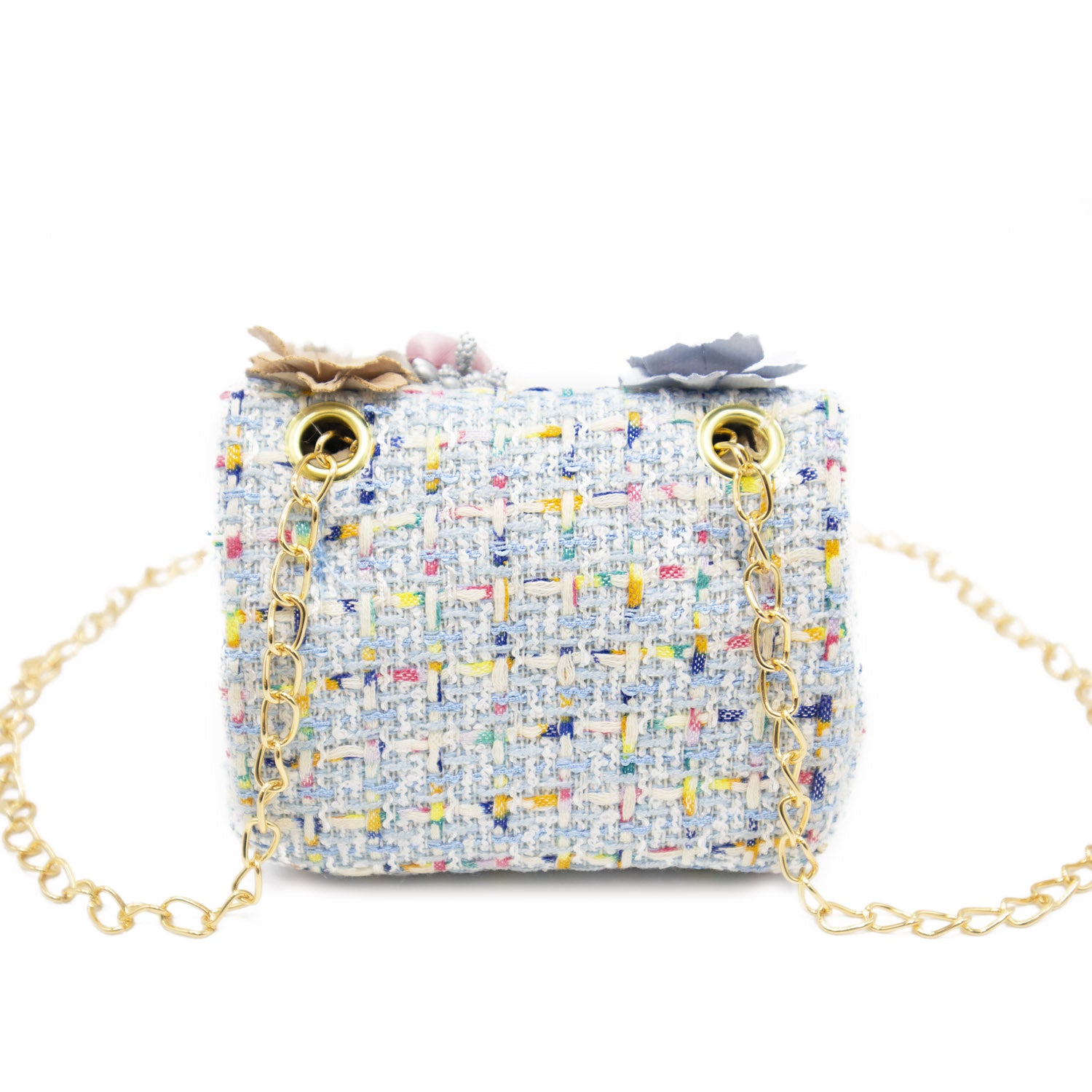 Glitzy Gift Ribbon Handbag - Blue Holographic