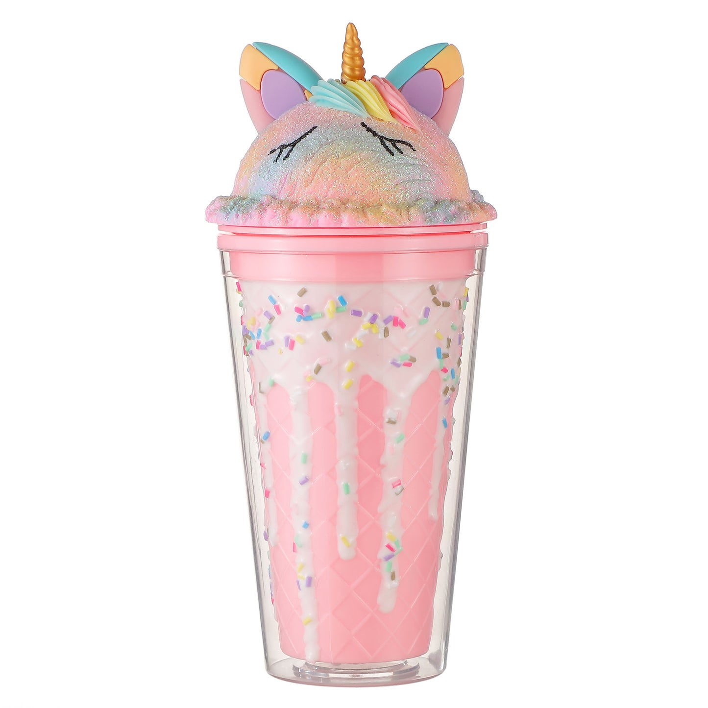 Unicorn Scoop Cone Tumbler - Strawberry