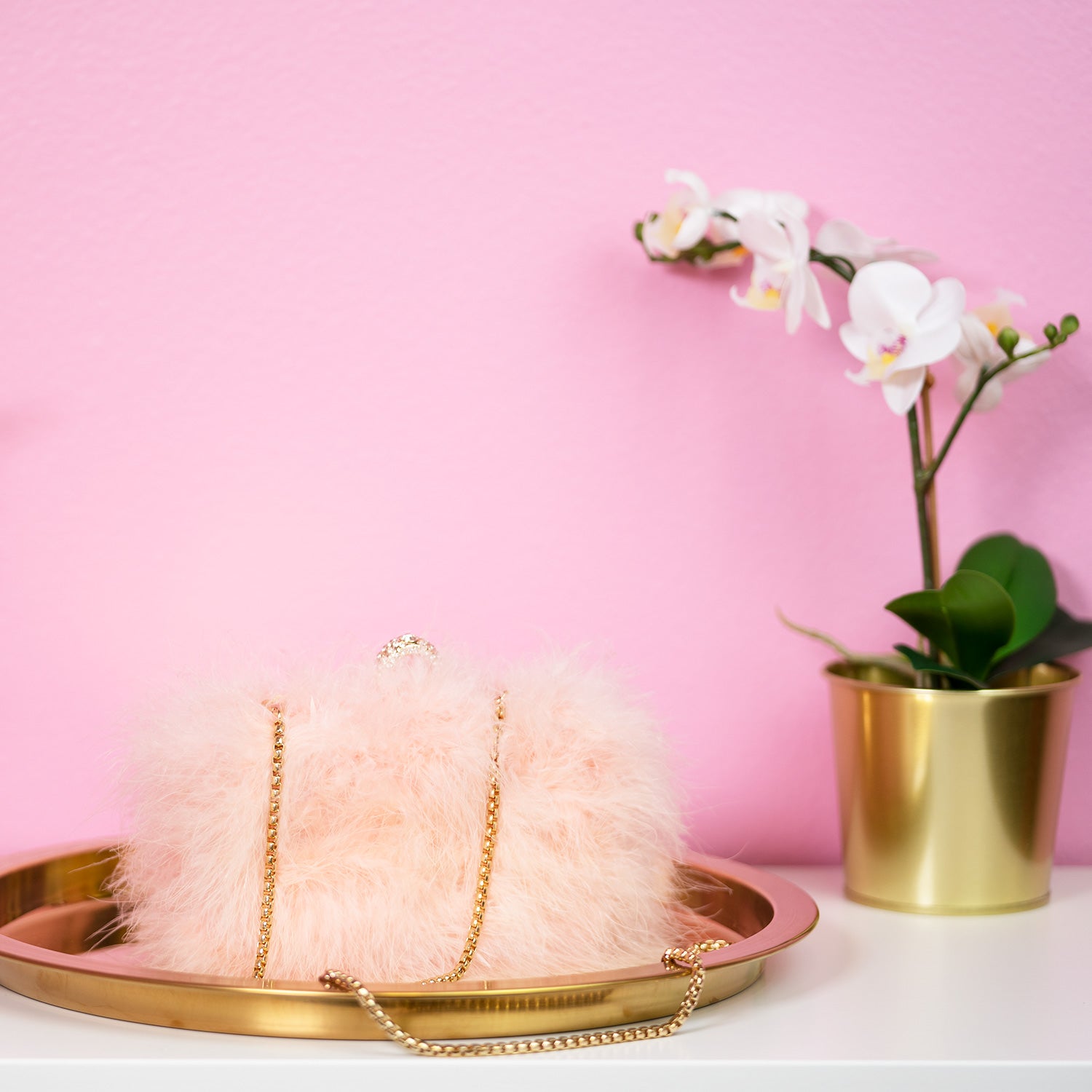 Pink Louis Inspired Furry Bucket – Lexxi j. Collections